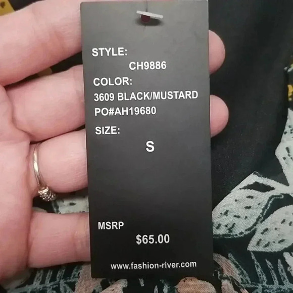 {Robert Louis} Floral Print Belted Faux Wrap Dress - Picture 9 of 15